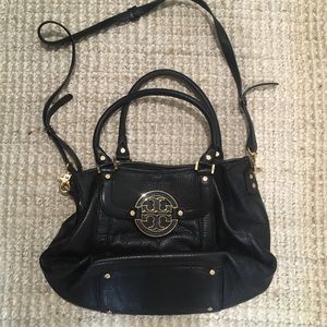 Tory Burch black Amanda hobo bag